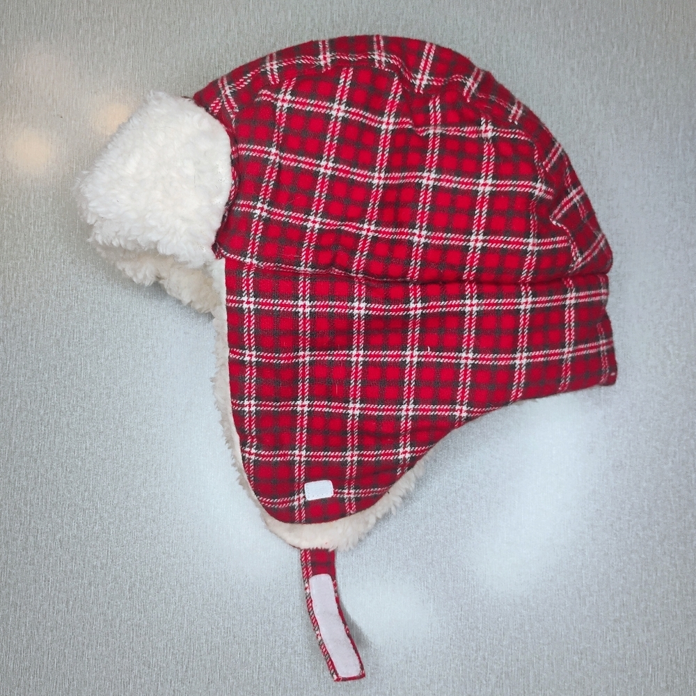 Plaid Red Kids Winter Hat